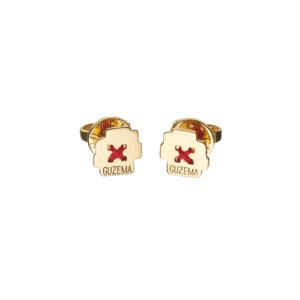 Embroidered Earrings, yellow gold