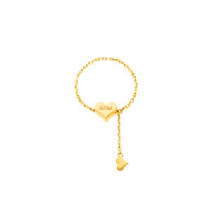 Heart Transformer Ring, yellow gold