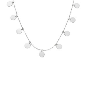 Multi Flats Necklace, white gold