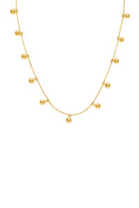 Multi Orbs Necklace, yellow gold