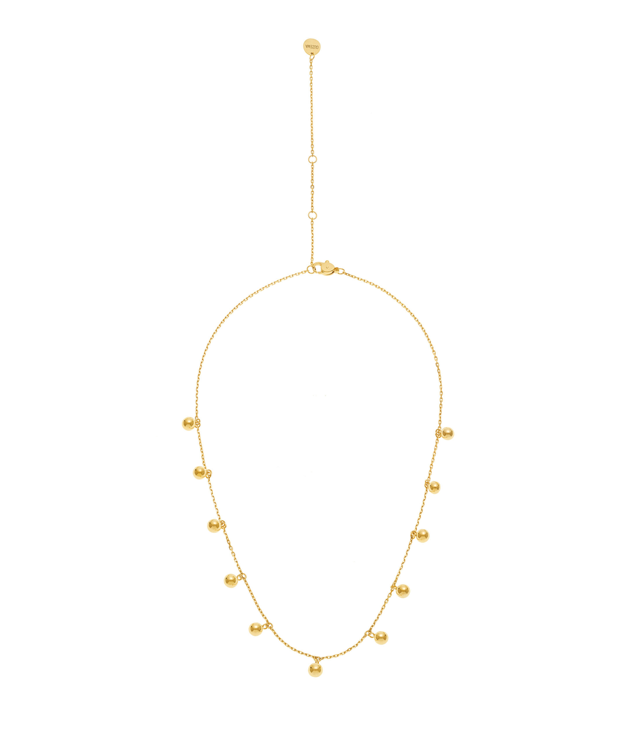 Custom Necklaces Multi Orbs Necklace, yellow gold for a luxurious style