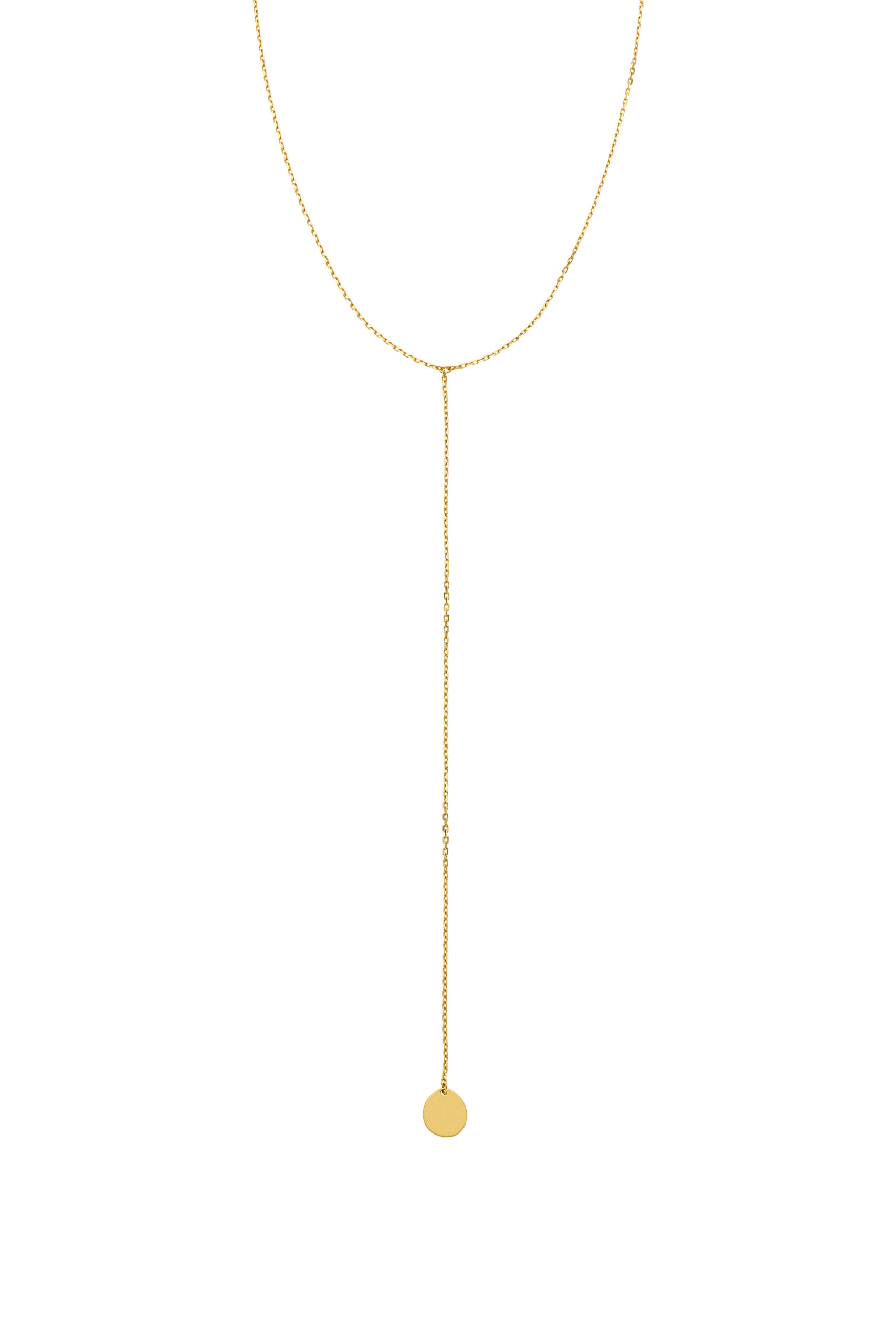 Custom Necklaces Mono Flat Necklace, yellow gold for a luxurious style