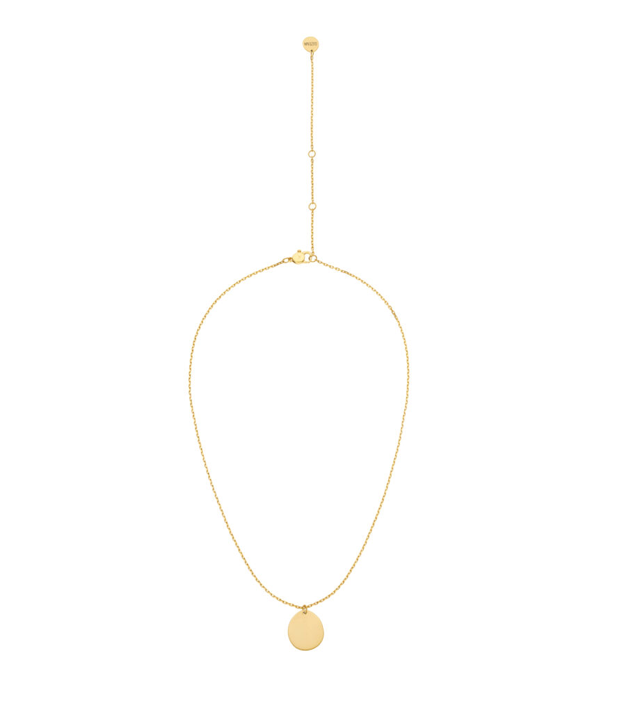 Necklaces Bold Mono Flat Necklace, yellow gold with fast delivery from Guzema