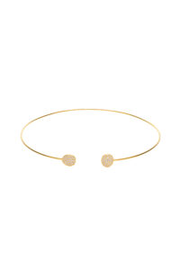 Flat Choker, diamonds, yellow gold