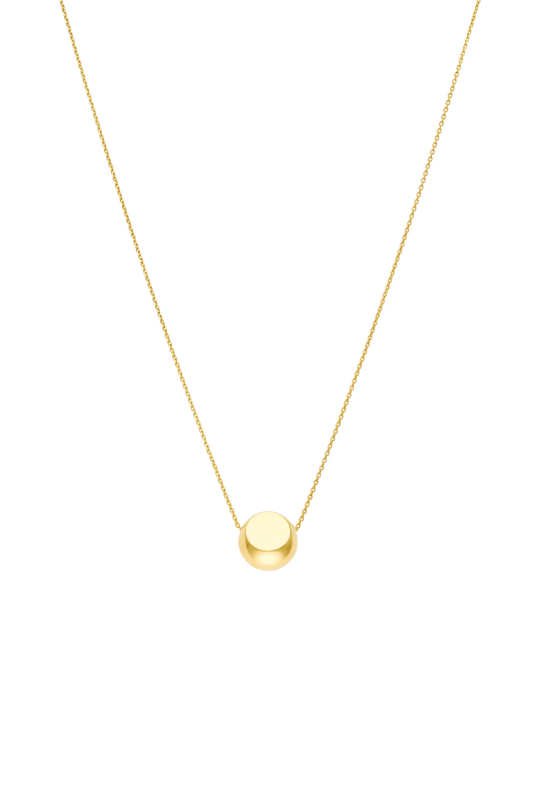 Semi-Sphere Necklace, yellow gold