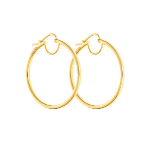 Mini Hoops Earrings, yellow gold