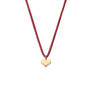 Puffed Heart Pendant, yellow gold