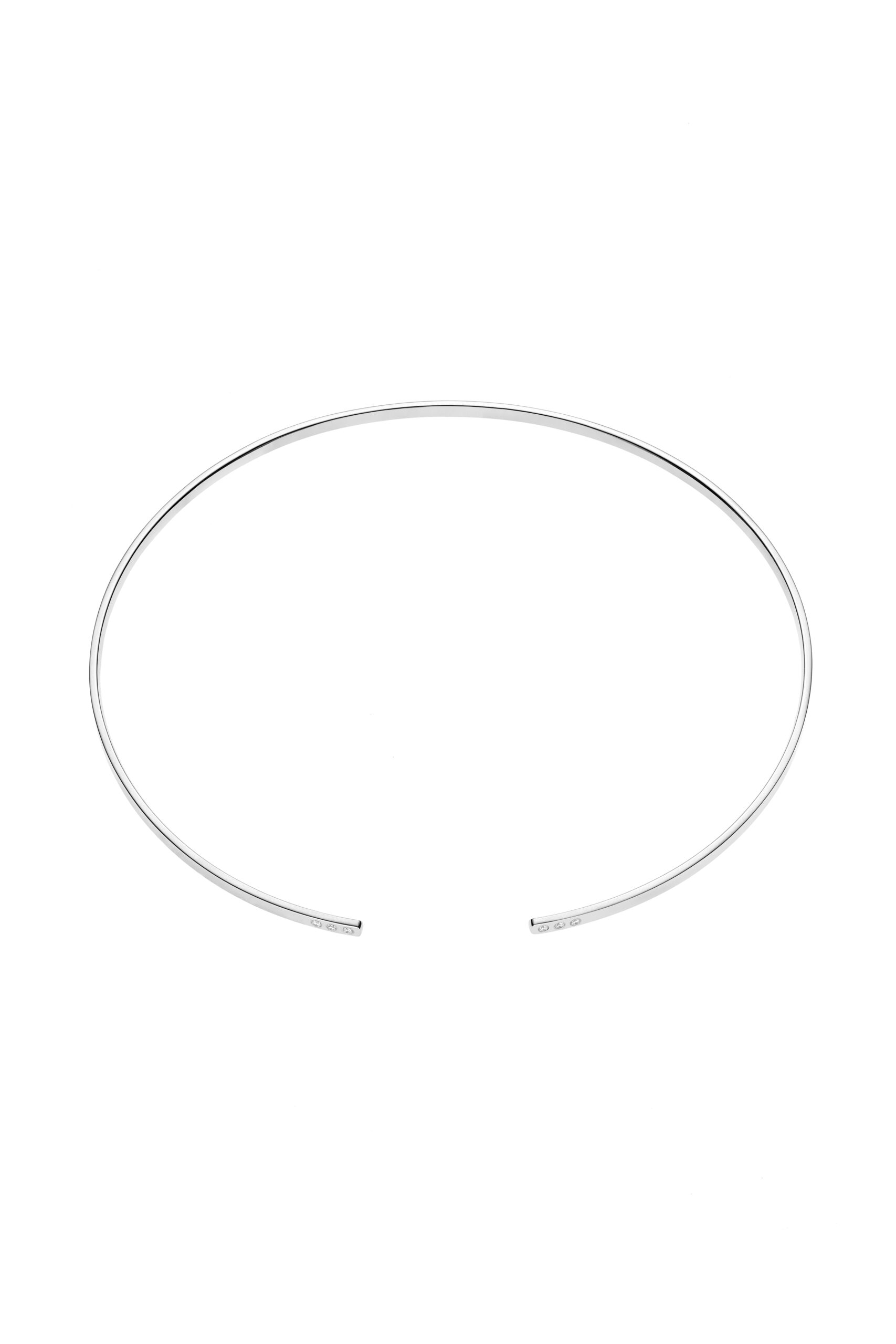 Multi Diamonds Choker, white gold