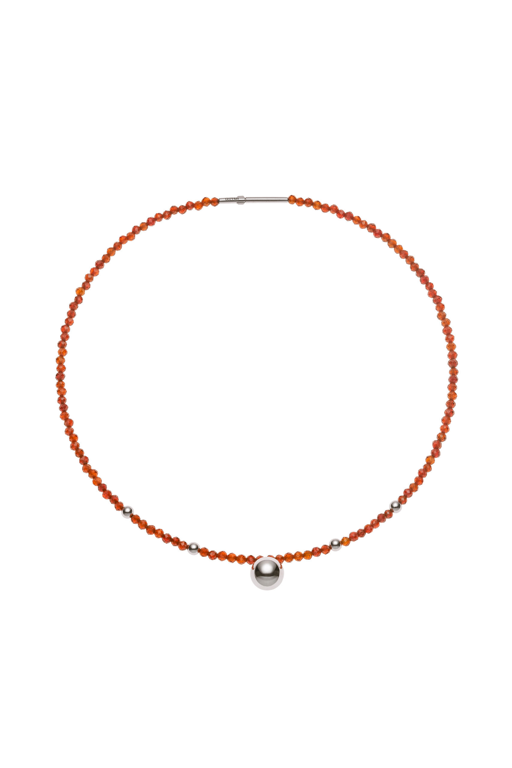 Orb Accent Gems Necklace, white gold