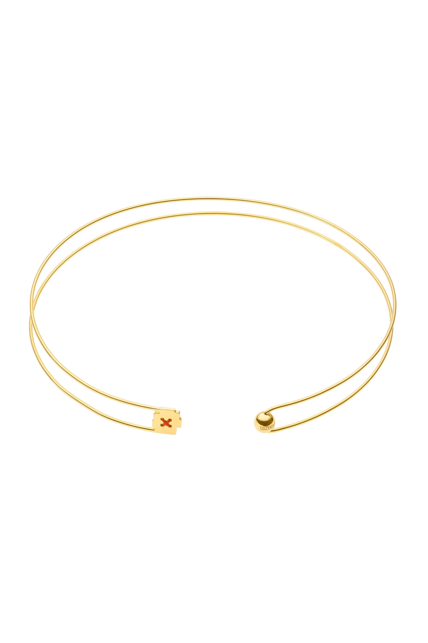 Embroidered Choker, yellow gold
