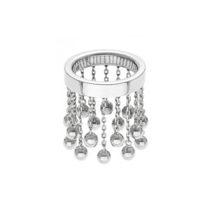 Orbs Chainfall Ring, white gold