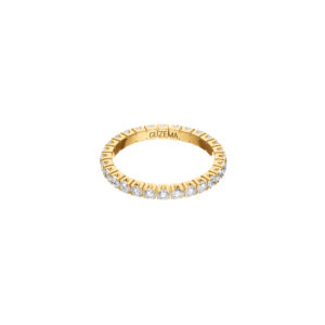 Bold Eternity Ring, diamonds, yellow gold