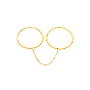 Duo Band Ring, yellow gold