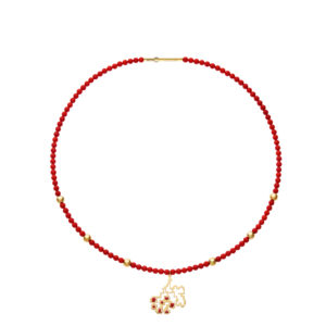 Coral Kalyna Necklace, yellow gold