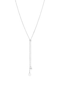 Flat Tie Necklace, white gold