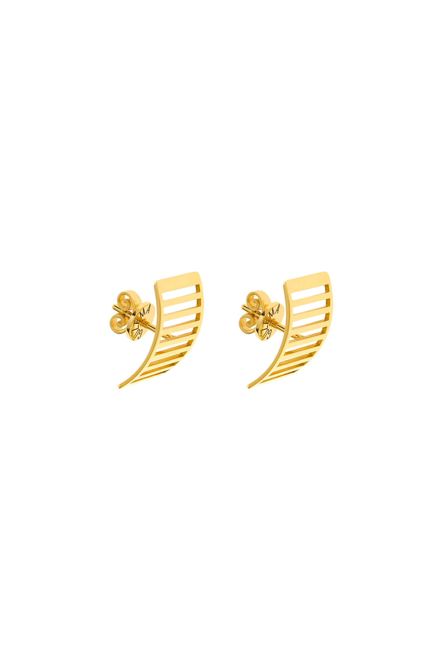 Earrings Striped Earrings, yellow gold for a unique and sophisticated look