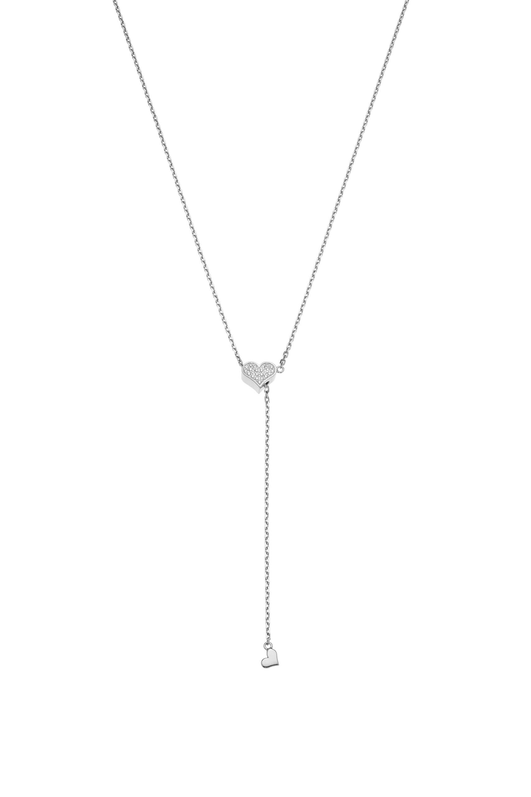 Heart Transformer Necklace, diamonds, white gold