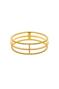 Cross Bracelet, diamonds, yellow gold