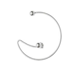 Moon Arc Mono Earring, white gold