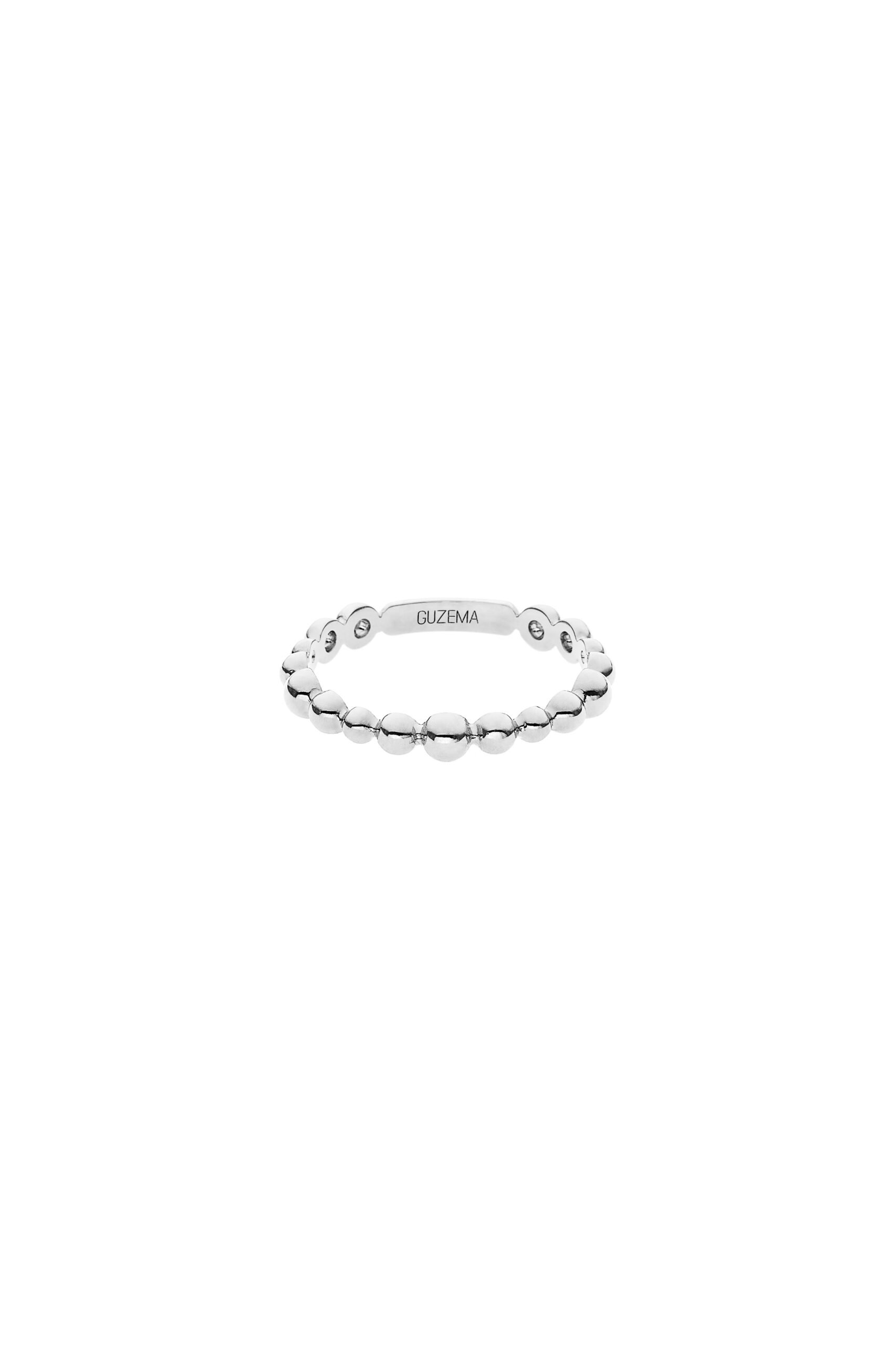 Beads Ring, white gold