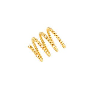 Spiral Tower Ring, diamonds, yellow gold