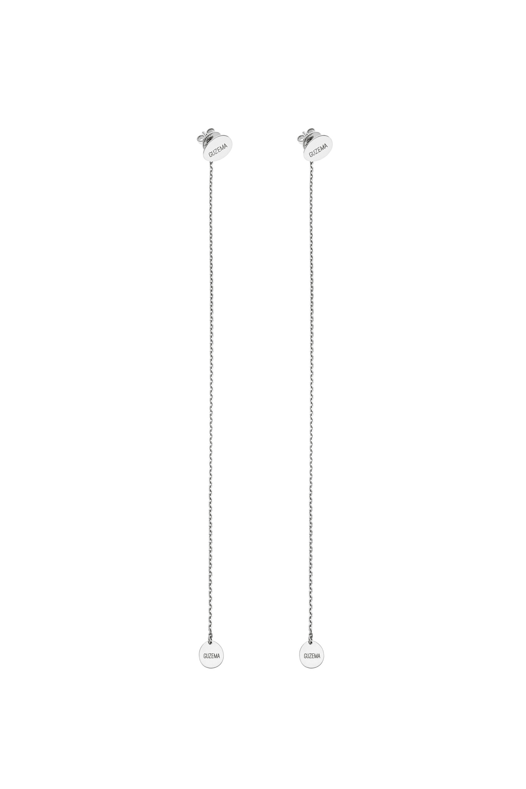 Earrings Duo Flat Transformer Earrings, white gold for a unique and sophisticated look