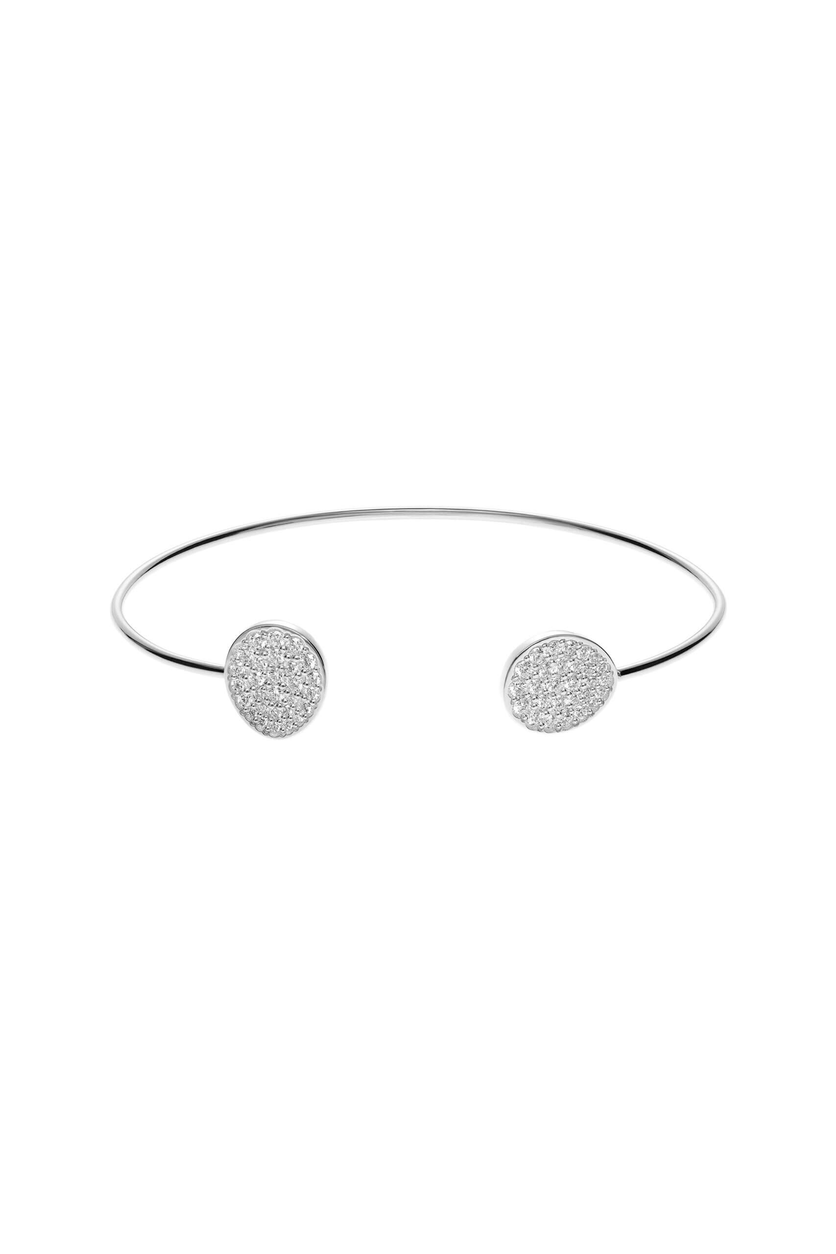 Flats Bracelet, diamonds, white gold