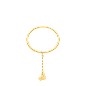 Mini Heart Ring, yellow gold