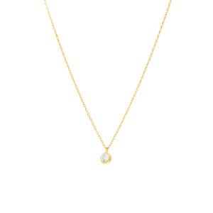 Diamond Drop Necklace, yellow gold