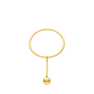 Mini Orb Ring, yellow gold