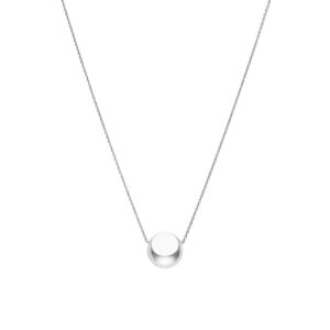 Semi-Sphere Necklace, white gold