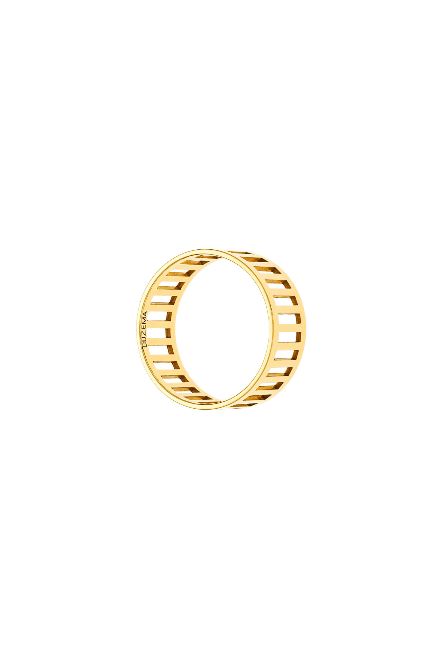 Striped Ring, yellow gold