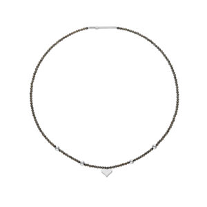Heart Accent Gems Necklace, white gold