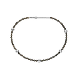 Orb Accent Gems Bracelet, white gold