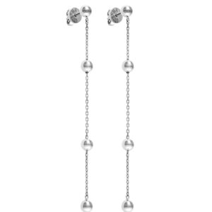 Tetra Chain Transformer Earrings, white gold