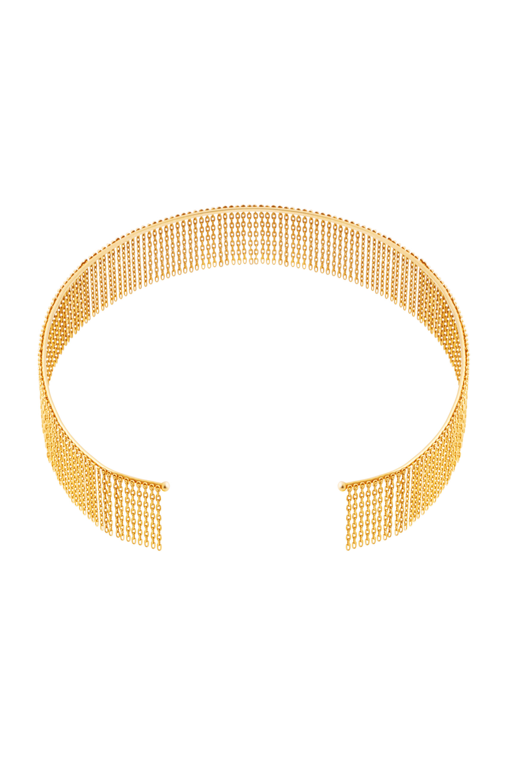 Chokers Bold Chainfall Choker, yellow gold with a unique touch from Guzema