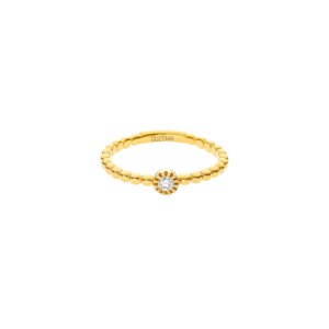 Beads Ring, diamond, yellow gold