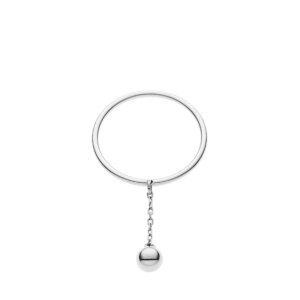 Mini Orb Ring, white gold