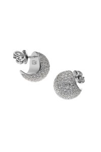 Mini Orbs Earrings, diamonds, white gold