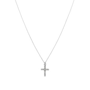 Petit Cross, diamonds, white gold