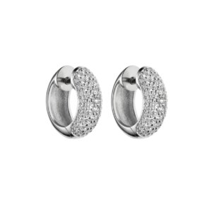 Diamond Mid Hug Hoops, white gold