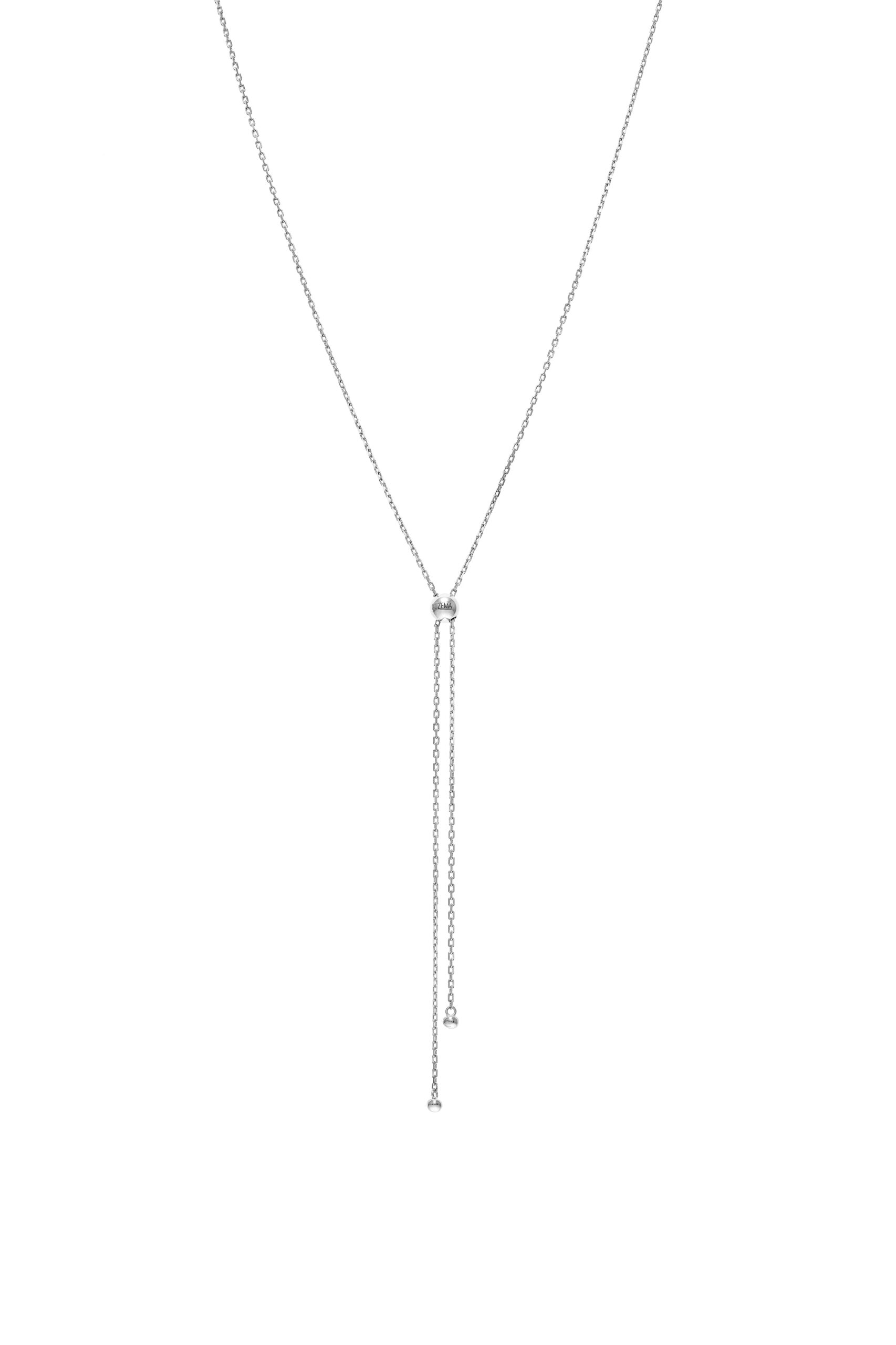 Necklaces Orbs Tie Necklace, white gold with fast delivery from Guzema