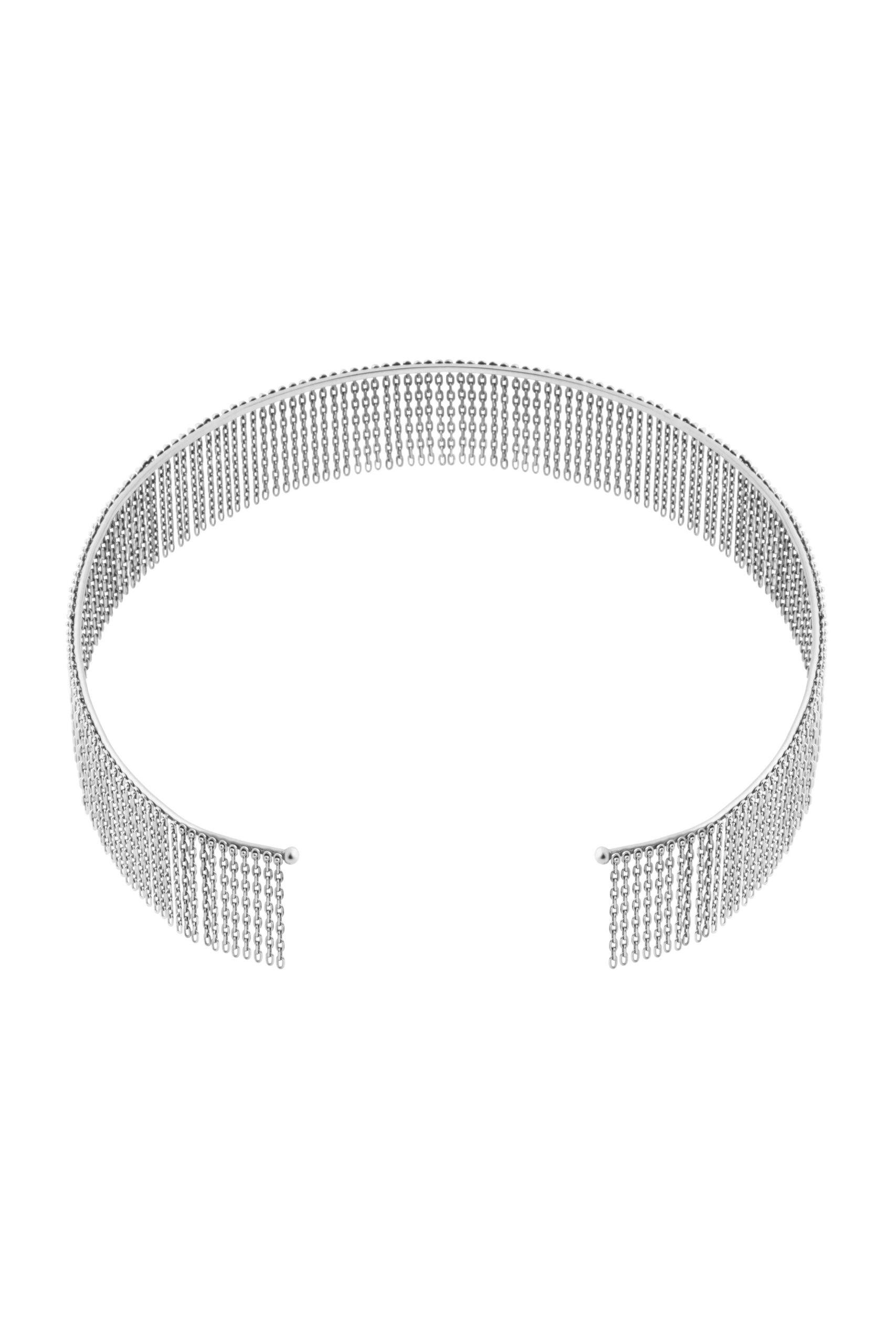 Bold Chainfall Choker, white gold