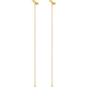 Duo Orb Transformer Earrings, yellow gold