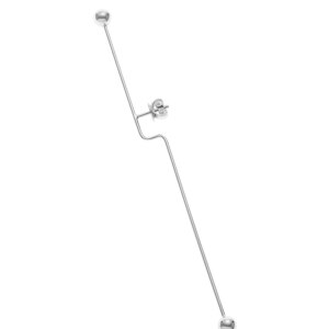 Arrowline Mono Earring, white gold