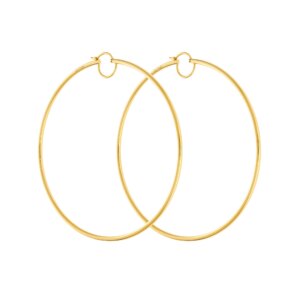 Bold Hoops Earrings, yellow gold