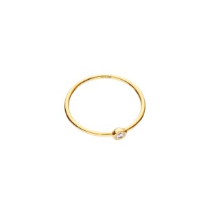 Mono Diamond Ring, yellow gold