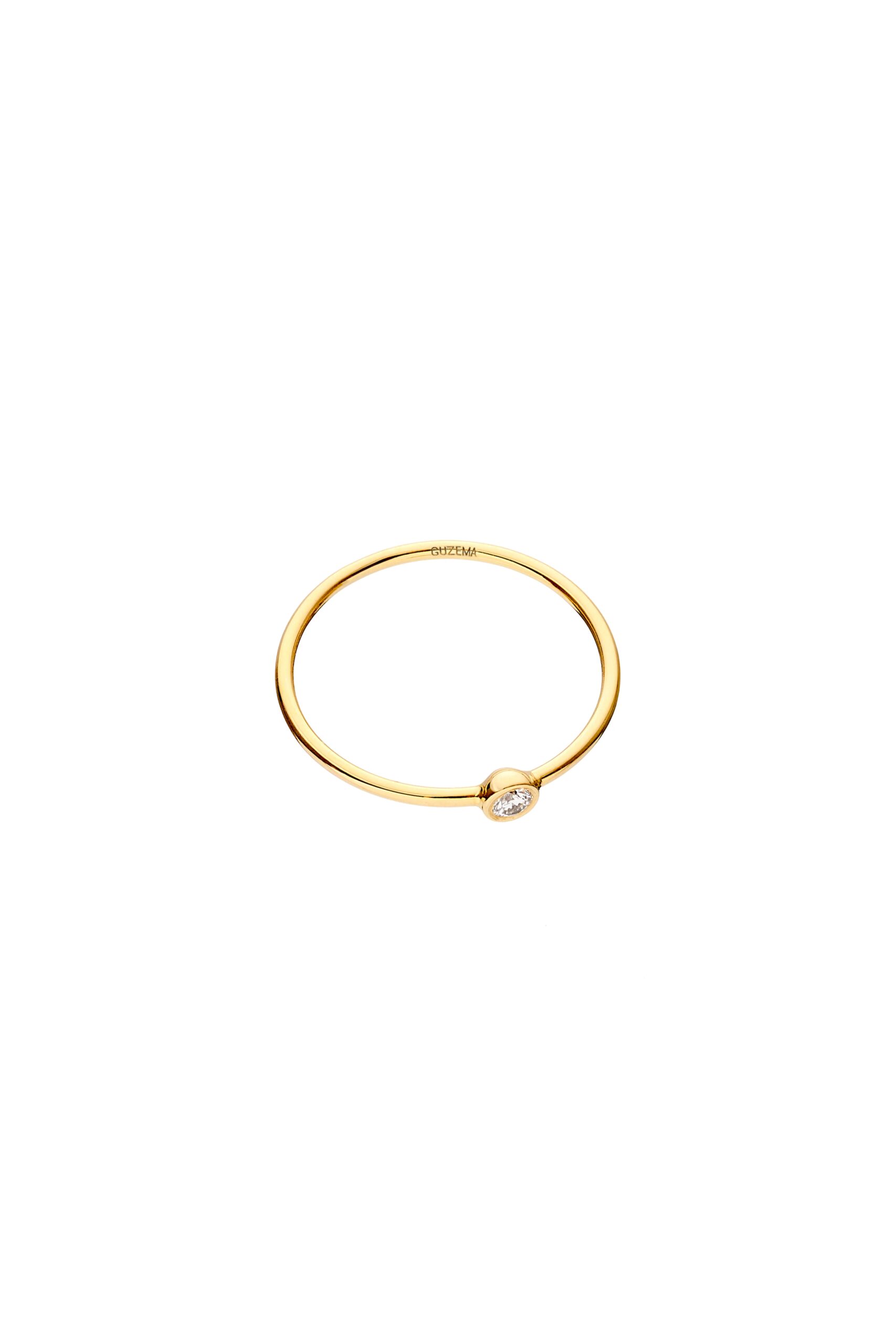 Rings Mono Diamond Ring, yellow gold with luxury craftsmanship from Guzema