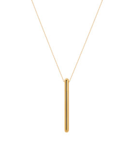Bold Capsule Necklace, yellow gold