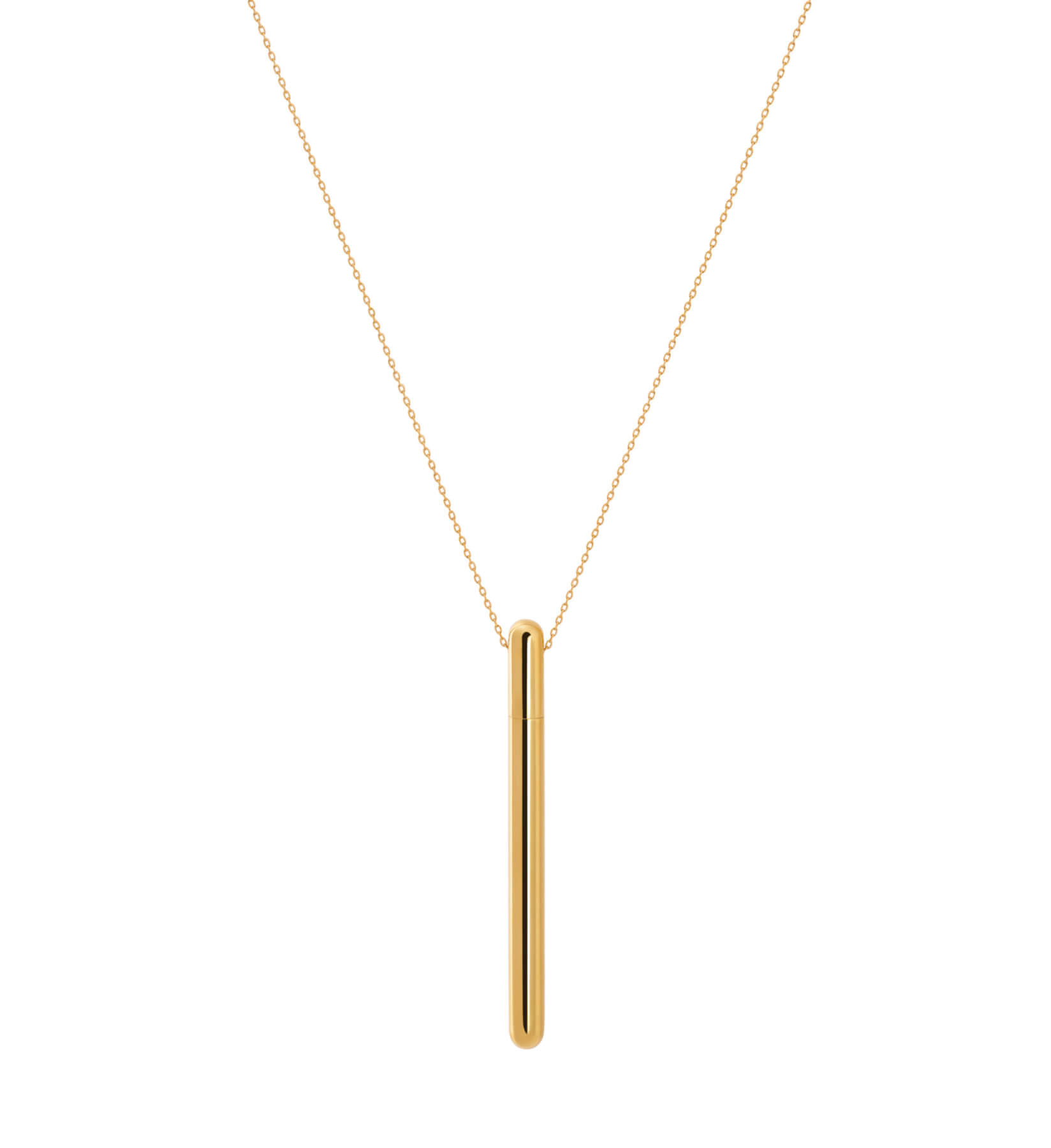 Bold Capsule Necklace, yellow gold